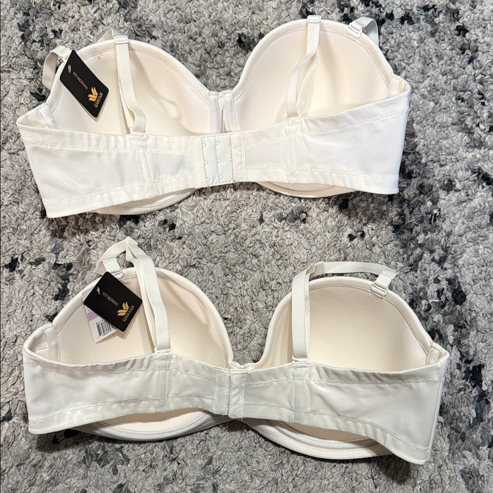 BUNDLE Set Wacoal Elegant White/Cream Reg/Strapless Bra - Picture 9 of 11